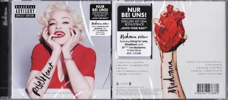 2015 Rebel Heart (Standard edition exclusive Mediamarkt - Saturn Germany) - Cat.Nr. 06025 47236869 - Germany (with parental advisory label)