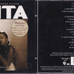 1996 Evita - Cat.Nr. 9362-46450-2 - France (Made in Germany with Foil sticker with letters BL designates for Belgium)