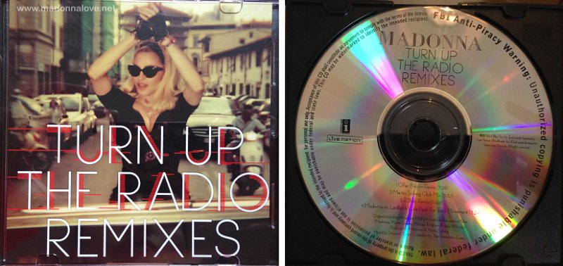 2012 Turn up the radio remixes Promo CD single (4-trk) - Inlay + CD - USA