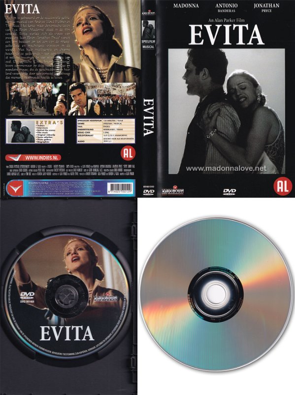 1996 Evita - Cat.Nr. 001469 dvd - Holland (This is the original sell tru release from Evita - 2001 release)