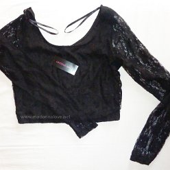 Material girl  - Caviar black (Black lace top long sleeves) - Product Nr. GT11835BLK