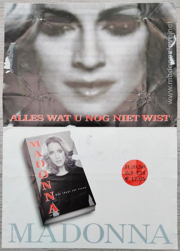 2001 Madonna van idool tot icoon book promo poster (Holland)