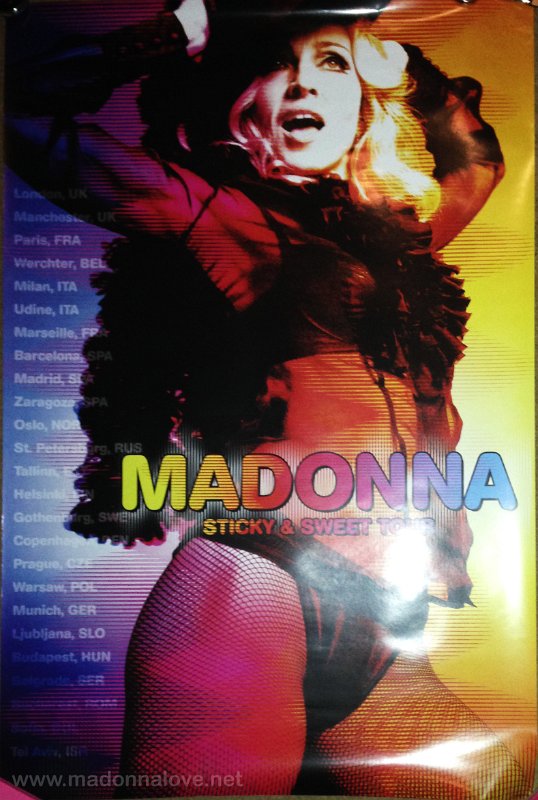 2009 Sticky & Sweet tour official tourmerchandise poster