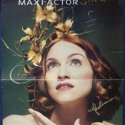 1999 - Maxfactor gold promotional storeposter (cardbox paper)