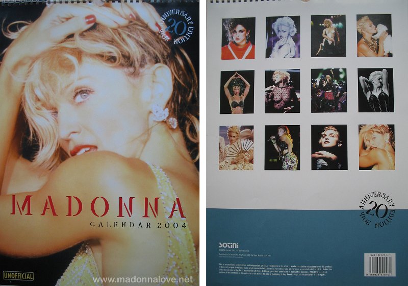 2004 Unofficial Madonna calendar 2004 - ISBN 1-904616-46-1