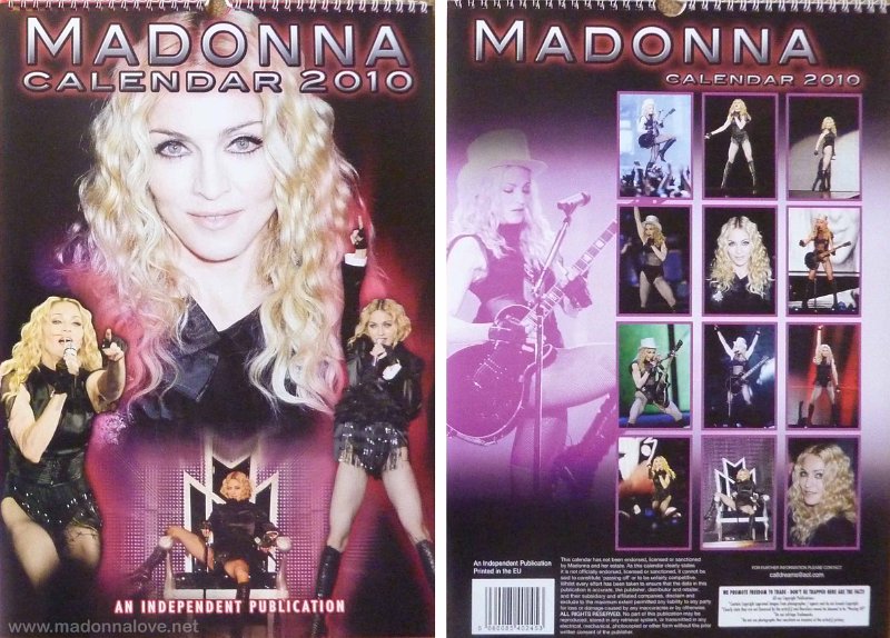 2010 Unofficial Madonna calendar 2010 - ISBN unknown