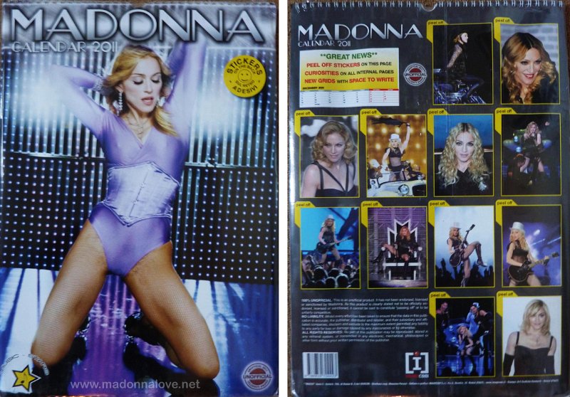 2011 Unofficial Madonna calendar 2011 (different edition) - ISBN unknown