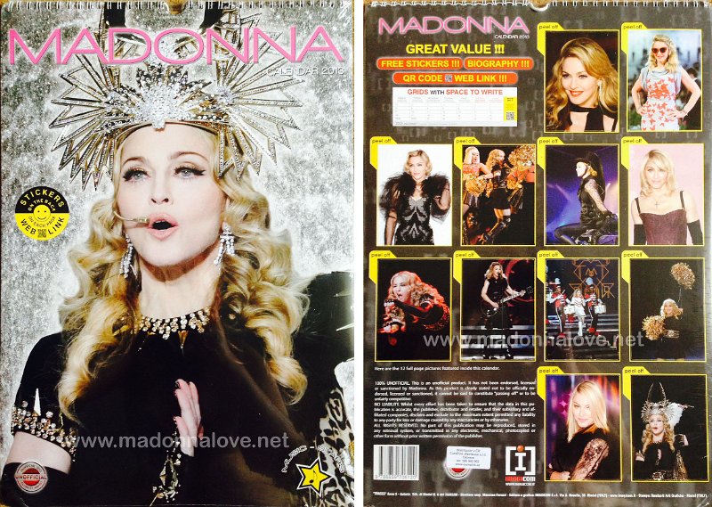 2013 Unofficial Madonna calendar 2013 (different edition) - ISBN unknown