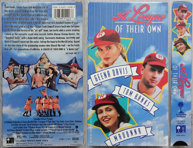 VHS 1992 A league of their own - Cardbox sleeve- Cat. Nr. 51223 - USA