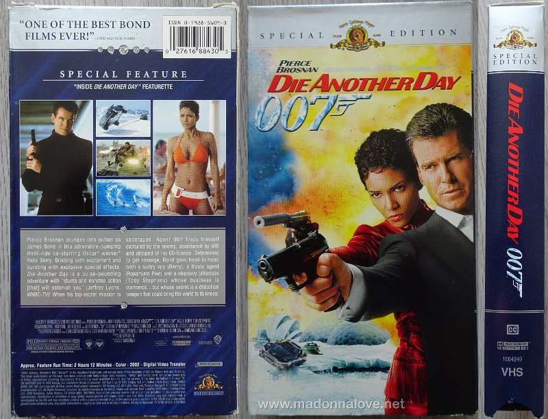 VHS 2002 Die another day - James Bond Cardbox sleeve- Cat. Nr. 1004349 - USA