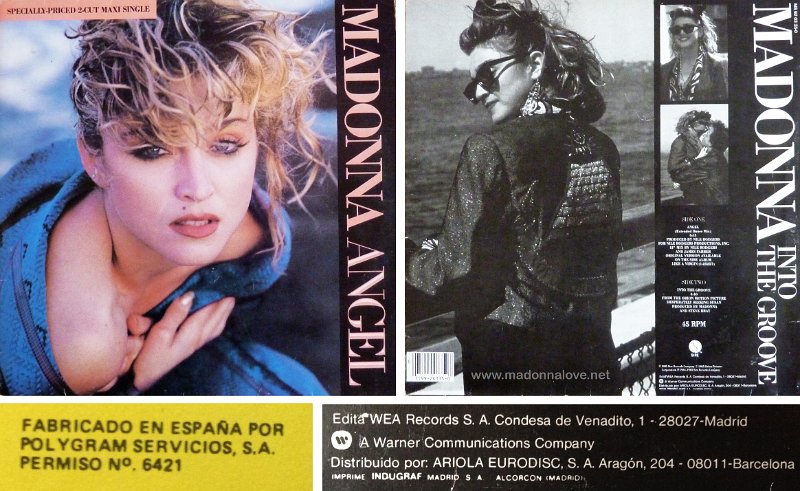 1985 Angel - Cat.Nr. MS 920335-0 - Spain (Backsleeve Into the groove & Spanish text backsleeve + label)