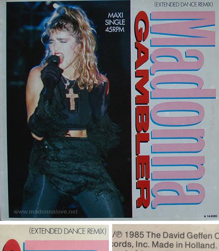 1985 Gambler - Cat.Nr. A 14.6585 - Holland (Made in Holland back 3 trk + ((extended dance remix)