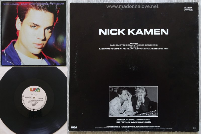 1986 Nick Kamen - Each time you break my heart - Cat.Nr. 248 526-0 - Germany
