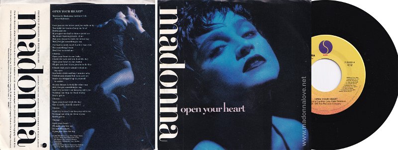 1986 Open your heart - Cat.Nr. 7-28508 - USA (Runout groove 728508 + Made in USA on back sleeve)