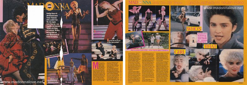 1987 - August - Popcorn - Germany - Madonna (world tour '87 exklusiv)