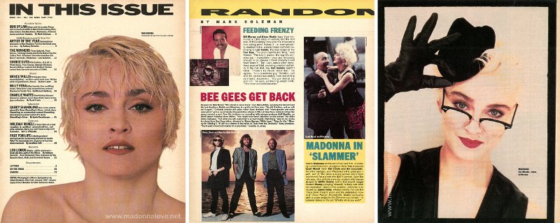 1987 - February - Unknown magazine - USA - Madonna in slammer