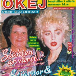 1987 - January - OKEJ - Sweden - Madonna med sin mamma pa en valgorenhets-gala