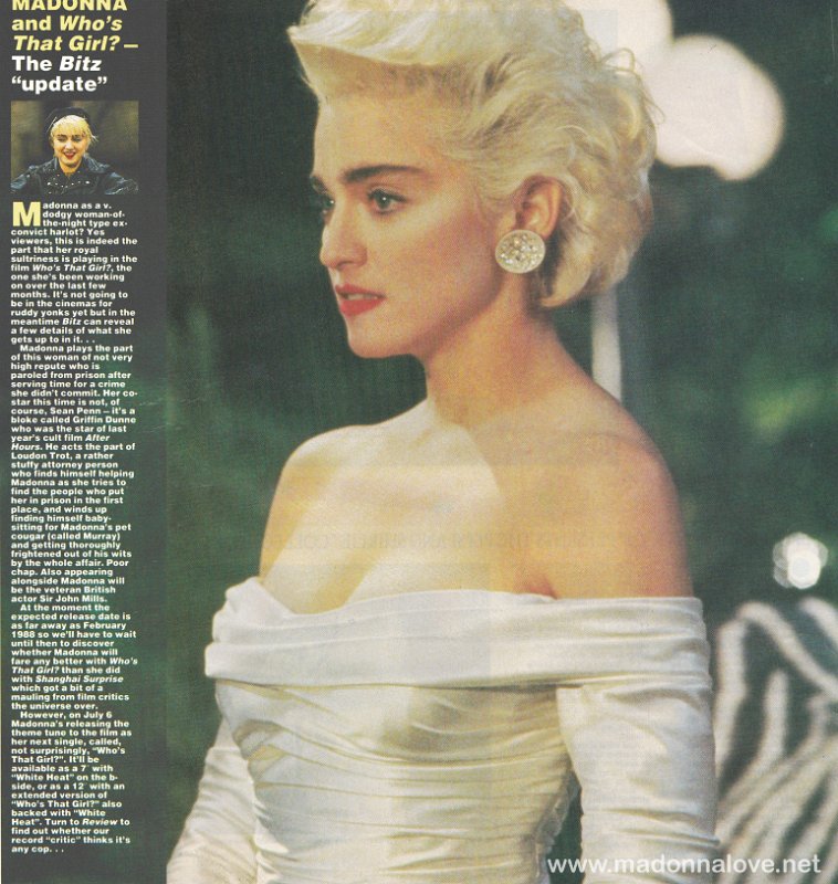 1987 - July - Smash Hits - UK - Madonna and who's that girl - The bitz update