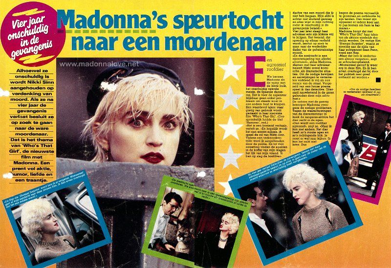 1987 - Unknown month - Hitkrant - Holland - Madonna's speurtocht naar een moordenaar