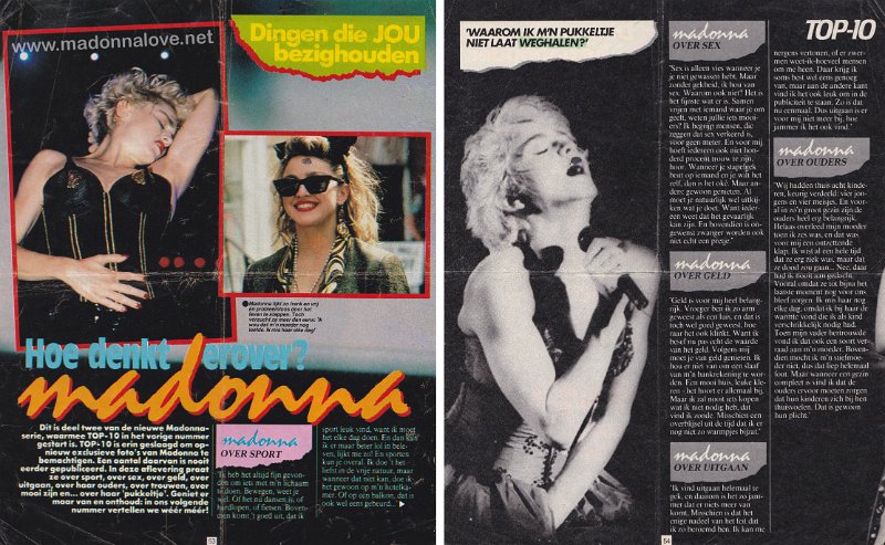 1987 - Unknown month - Top 10 - Holland - Hoe denkt Madonna erover
