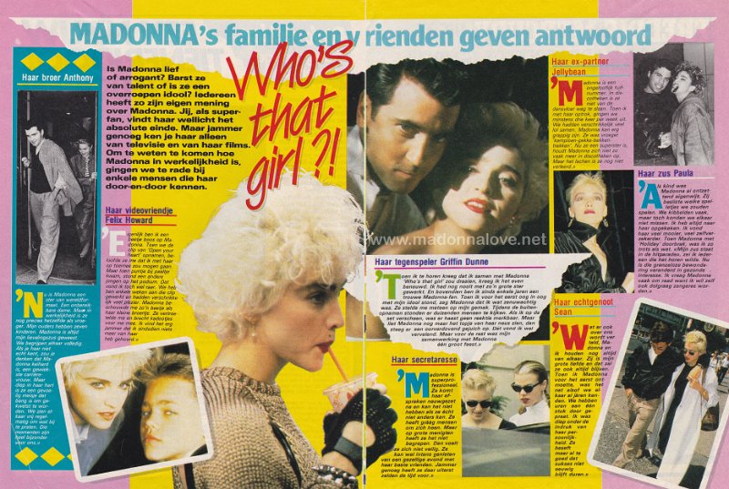 1987 - Unknown month - Unknown magazine - Holland - Madonna's familie en vrienden