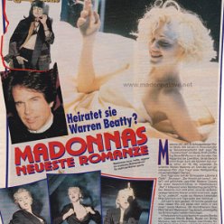1989 - Unknown month - Bravo - Germany - Madonna's neueste romanze