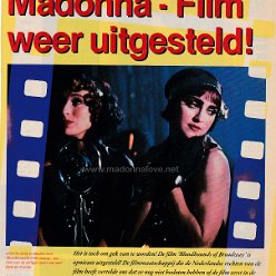 1989 - Unknown month - Hitkrant - Holland - Madonna - Film weer uitgesteld!