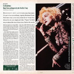 1990 - May - Entertainment weekly - USA - I'm breathless Music from and inspired by the film Dick Tracy