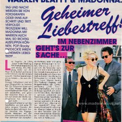1990 - Unknown month - Pop rocky - Germany - Warren Beatty & Madonna Geheimer liebestreff