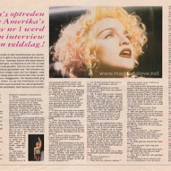 1990 - Unknown month - Unknown magazine - Holland - Madonna's optreden