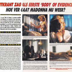 1992 - January - Hitkrant - Holland - Hitkrant zag als eerste Body of evidence