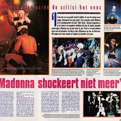1993 - October - Hitkrant - Holland - Madonna shockeert niet meer