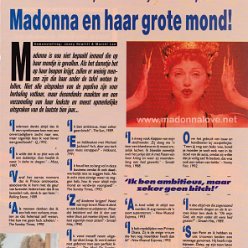 1993 - Unknown month - Hitkrant - Holland - Madonna en haar grote mond!