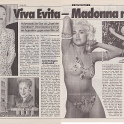 1996 - February - Unknown magazine - Germany - Viva Evita - Madonna raus