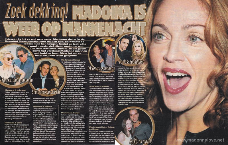 1999 - Unknown month - Break out - Holland - Zoek dekking! Madonna is weer op mannenjacht!