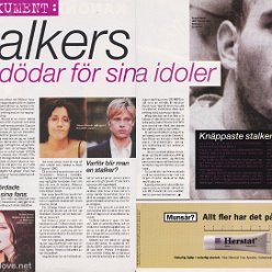 1999 - Unknown month - Frida - Sweden - Dokument Stalkers - de dodar for sin a idoler