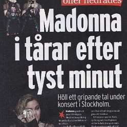 2015 - November - Klick - Sweden - Madonna i tarar efter tyst minut