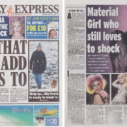 2014 - December - Daily Express - UK - Material girl who still loves to shock