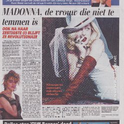 2019 - April - Telegraaf - Madonna de vrouw die niet te temmen is - Holland