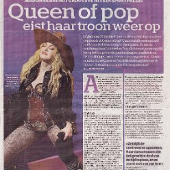 2023 - October - Het Laatste Nieuws - Queen of pop eist haar troon weer op - Belgium