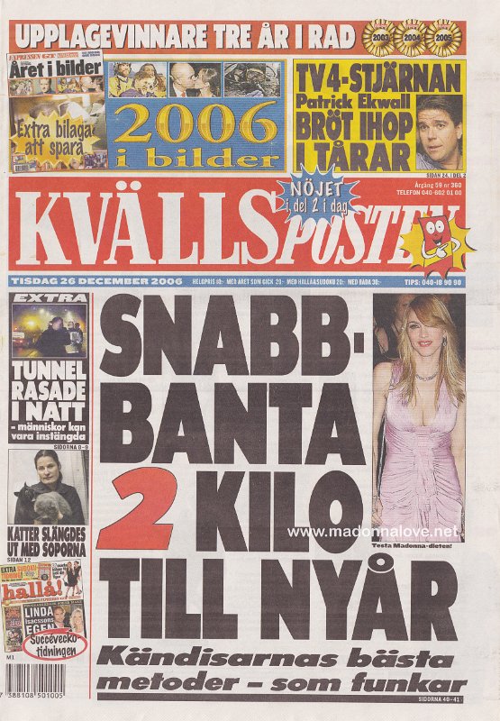 Kvallsposted - 26 December 2006 - Sweden