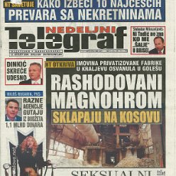 Nedeljni Telegraf - 12 August 2009 - Serbia