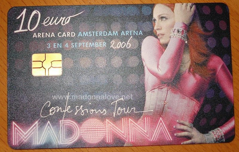 2006 - Confessions tour merchandise - Amsterdam Arena card