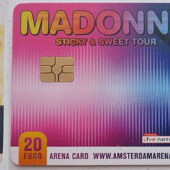 2008 - Sticky & Sweet tour merchandise - Amsterdam Arena card