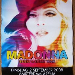 2008 - Sticky & Sweet tour merchandise - Dutch promotional poster Amsterdam