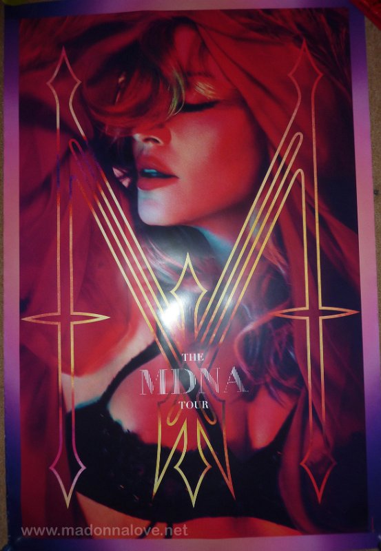 2012 - MDNA tour merchandise - Poster ICON Live Pass gift