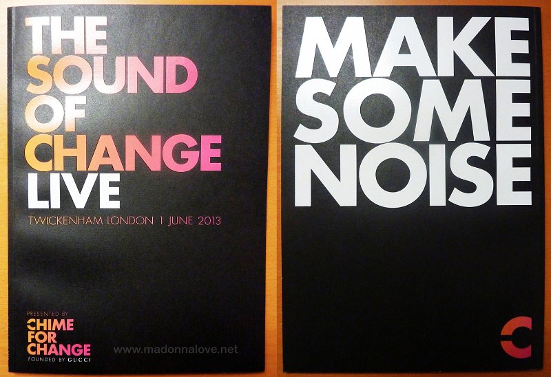 2013 - The Sound Of Change Live London merchandise - Programm book