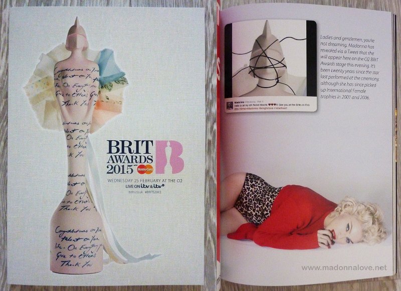 2015 - Brit Awards merchandise - Programm book