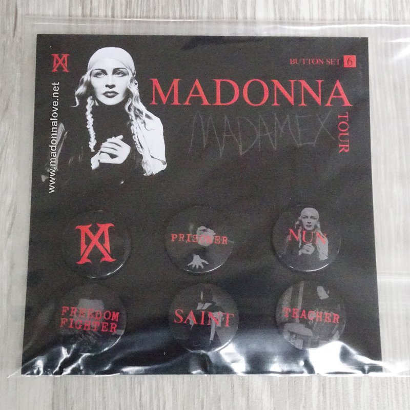 2020 - Madame X tour merchandise - Buttonset