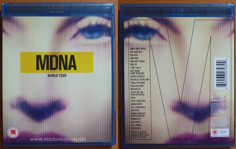 2013 MDNA Tour Blu Ray - Cat. Nr. 0602537479344 - Europe